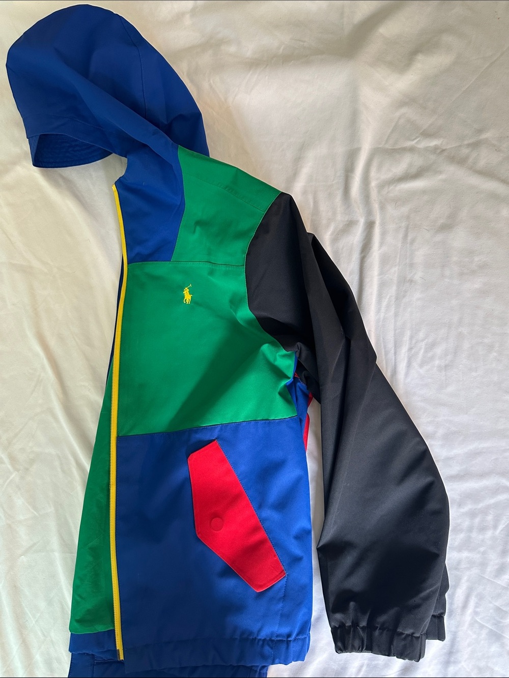 Polo Ralph Lauren Colorblock Windbreaker Jacket - Green/Blue/Black/Red